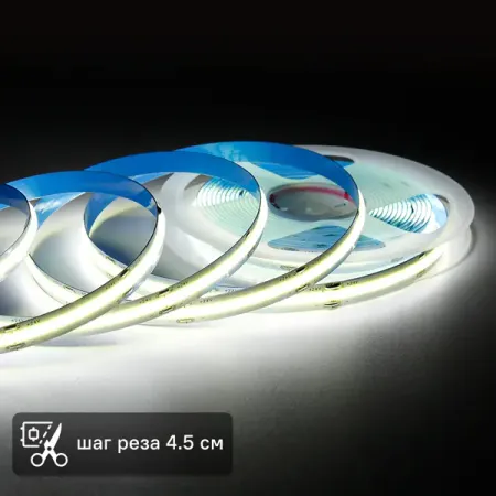 Светодиодная лента для контурной подсветки Apeyron LED COB 24В 10мм 10м 11Вт/м 352диод/м 1000лм/м 4К нейтральный свет hegehe cob светодиодная лента с датчиком движения 5в 320led м 0 5 1 2 3 4 5 м