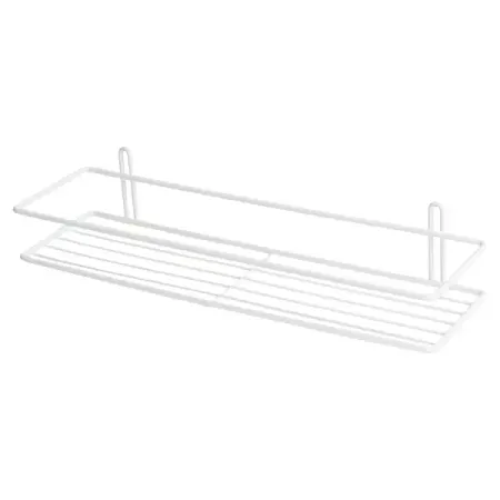 Полка для ванной Proffero 1 ярус прямая сталь цвет белый полка сетчатая 1203x306мм