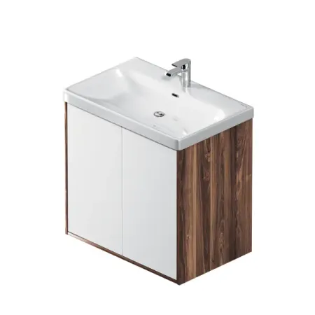 Тумба под раковину AM.PM Stern напольная 75 см цвет белый/орех тумба boss classic monolit латте орех селект