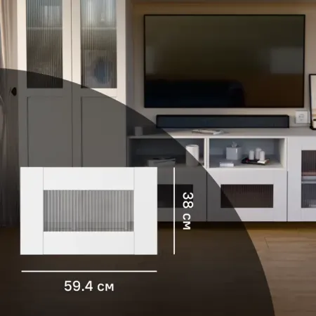 Дверь для шкафа Лион 59.4x38x1.6 см ДСП цвет белый 50 шт резиновые прозрачные мягкие бамперы с уменьшением шума защитные бамперы для стола 5 мм аксессуары для дверей мебельного шкафа