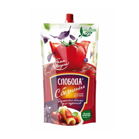 Кетчуп Слобода С базиликом 320 г