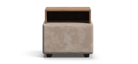 Тумба BOSS Alkantara пепел, Орех Селект