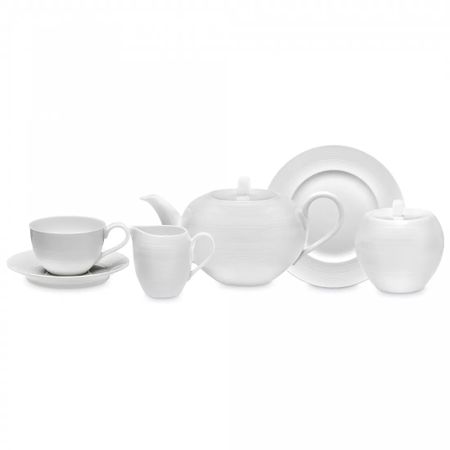 Сервиз чайный Narumi Терраса 6 персон 21 предмет, рельеф, фарфор костяной, NAR-51270-4696-Dinner set 6/21