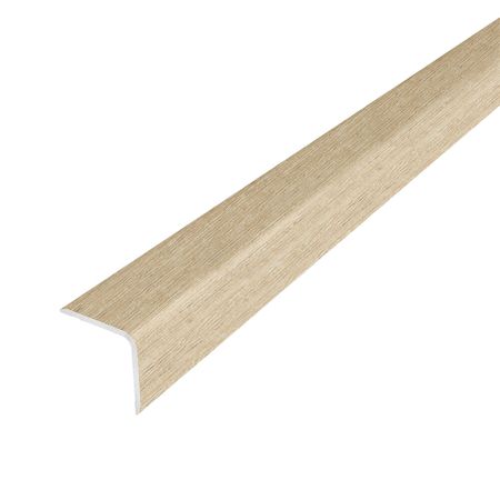 Уголок для плитки ламинированный скошенный край алюминиевый 2700х20х20 мм дуб кентерберри