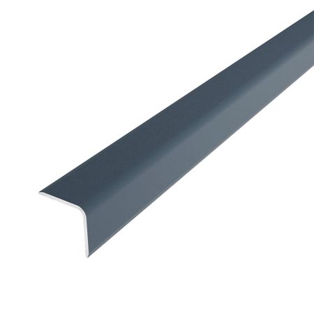 Уголок для плитки матовый скошенный край алюминиевый 2700х20х20 мм муар серый