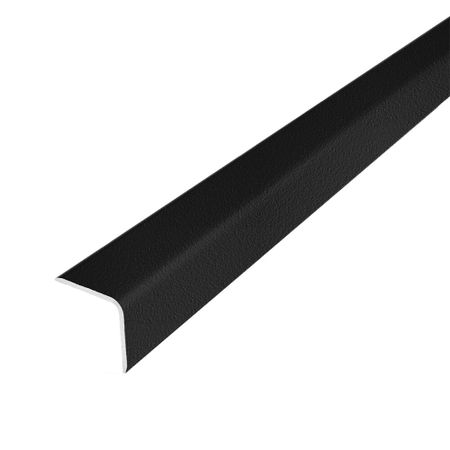 Уголок для плитки матовый скошенный край алюминиевый 2700х10х10 мм черный