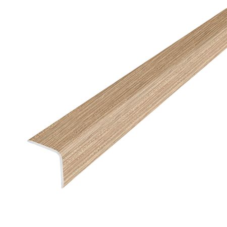 Уголок для плитки ламинированный скошенный край алюминиевый 2700х20х20 мм дуб небраска
