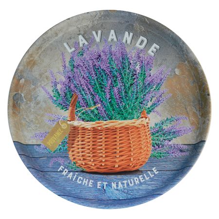 Поднос Gala корзинка с лавандой, круглый 33х33х2,1 см