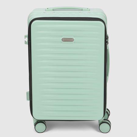 Чемодан Smarter Luggage из поликарбоната, размер 20, зелёный 36х25х57 см чемодан smarter luggage из полипропилена   24 абрикосовый 43х27х66 см