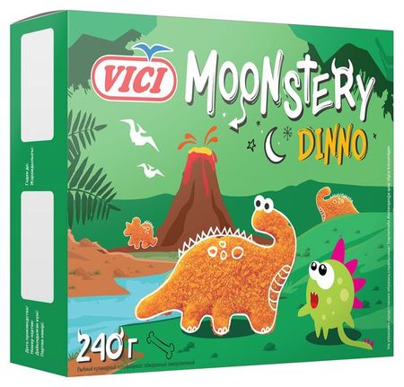 Рыбные фигурки наггетсы VICI Moonstery dinno Дракоша в панировке замороженные, 240 г