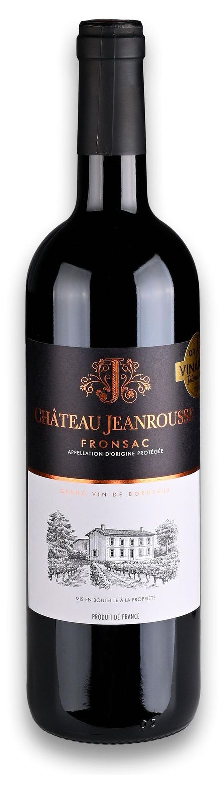 Вино Chateau Jeanrousse Fronsac красное сухое Франция, 0,75 л
