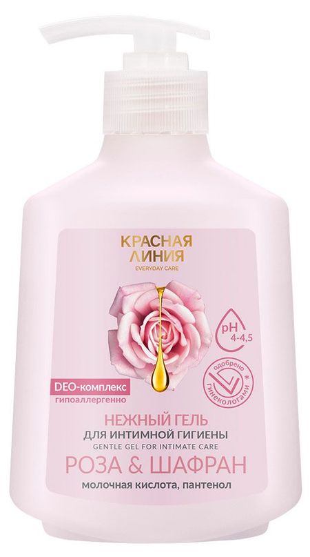 Гель для интимной гигиены Красная Линия Роза и шафран, 250 г