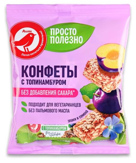 Конфета натуральная АШАН Красная птица Топинамбур, 150 г
