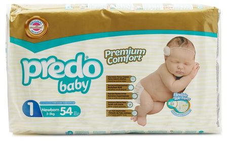 Подгузники Predo Baby 1 (2-5 кг), 54 шт