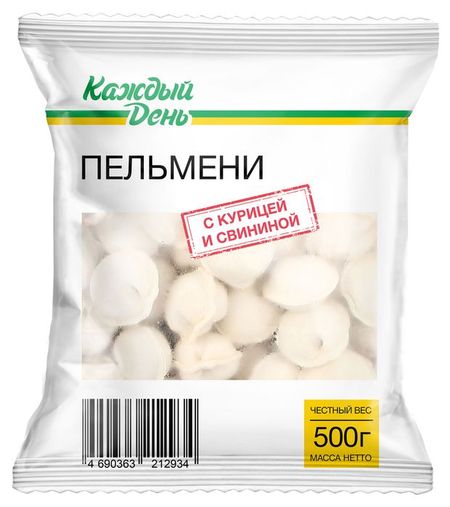 Пельмени Каждый день с курицей и свининой, 500 г