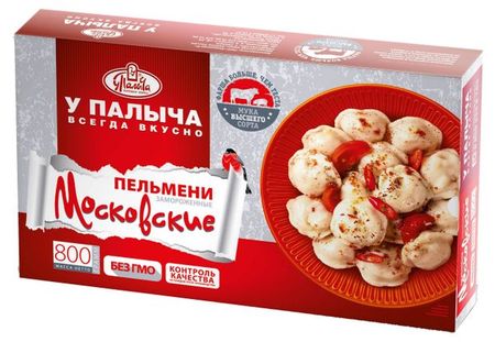 Пельмени мясные У Палыча Московские с говядиной и свининой замороженные, 800 г