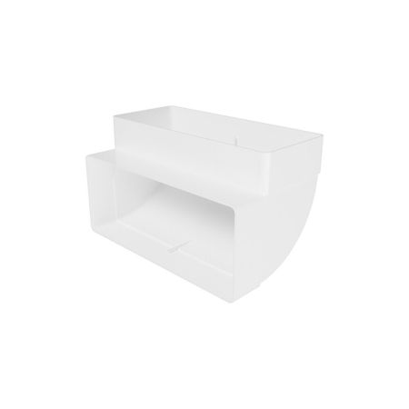 Колено вертикальное пластиковое для плоских воздуховодов 90х220 мм