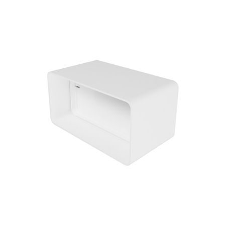 Соединитель прямоугольный пластиковый для плоских воздуховодов 90х220 мм с обратным клапаном