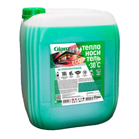 Теплоноситель Glanz Eco -30 °С 20 кг на основе пропиленгликоля