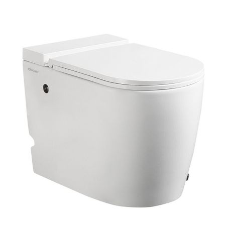 Унитаз напольный приставной Abber Bequem с сиденьем дюропласт микролифт с импульсным смывом (AC1114P)