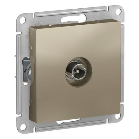 Розетка телевизионная Systeme Electric AtlasDesign встраиваемая шампань (ATN000591)