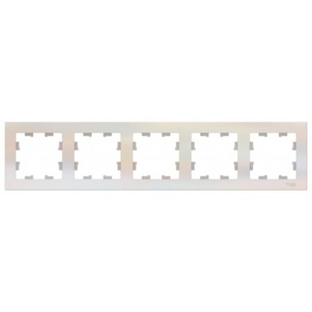 Рамка Systeme Electric AtlasDesign пятиместная жемчуг (ATN000405)