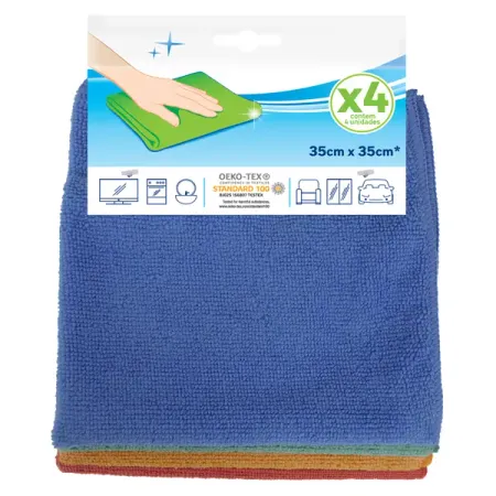 Набор салфеток для уборки из микрофибры 35x35 см 4 шт губки из микрофибры moonbiffy