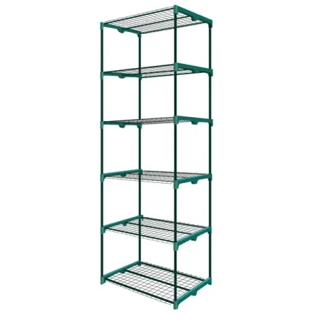 Стеллаж для рассады металлический 6 полок 69x45x205 см зеленый нагрузка на полку 7 кг металлический 3d ветряной спиннер