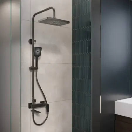 Душевая система Osgard Endi со смесителем 3 режима цвет черный матовый