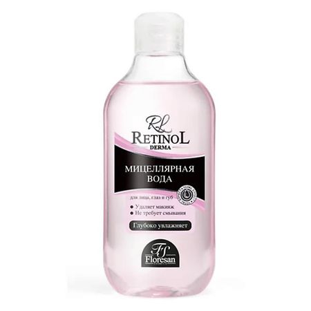 Мицеллярная вода FLORESAN Мицеллярная вода для снятия макияжа с ретинолом мицеллярная floresan sparkling lemon гиалуроновая 3в1 д снятия макияжа 300 мл