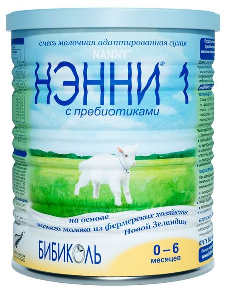 Смесь молочная сухая Нэнни 1 с пребиотиками 0-6 мес., 400 г