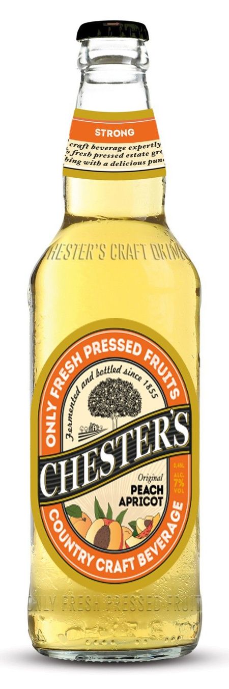 Пивной напиток Chester's Персик и абрикос фильтрованный, 0,45 л