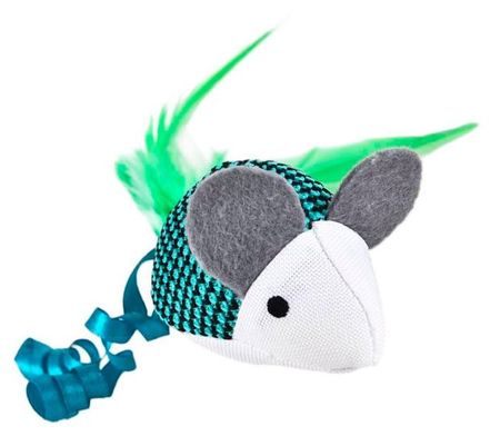 Игрушка для кошек Мышка мягкая с кошачьей мятой, 6,6х20 см
