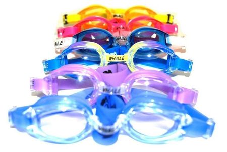 Очки для плавания детские WHALE силиконовые, 1 ши в ассортименте