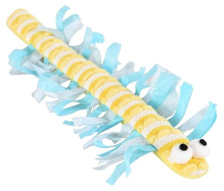 Игрушка для кошек Многоножка с кошачьей мятой, 9х29,5 см