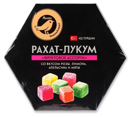 Рахат-лукум АШАН Золотая птица Фруктовое ассорти Турция, 250 г
