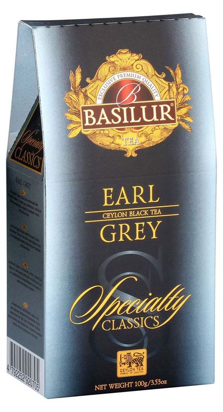 Чай черный Basilur Earl Grey листовой с бергамотом Шри-Ланка, 100 г