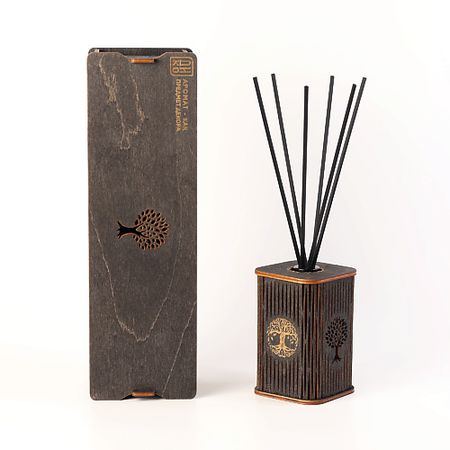 Аромадиффузор ДИКО ДИФФУЗОР АРОМАТИЧЕСКИЙ - аромат Пачули и Дерево. В кейсе из дерева