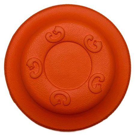 Игрушка для собак АШАН Красная птица Летающая тарелка, 22x2,8 см