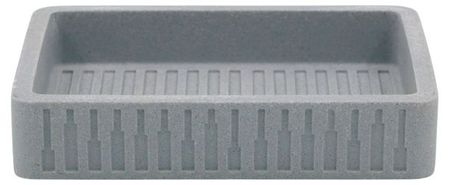 Мыльница Actuel полирезиновая серая, 12,7x9,6x2,4 см