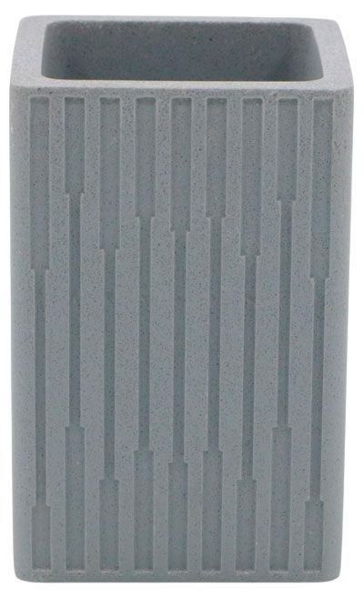 Стакан для ванной комнаты Actuel серый, 7x7x10,7 см