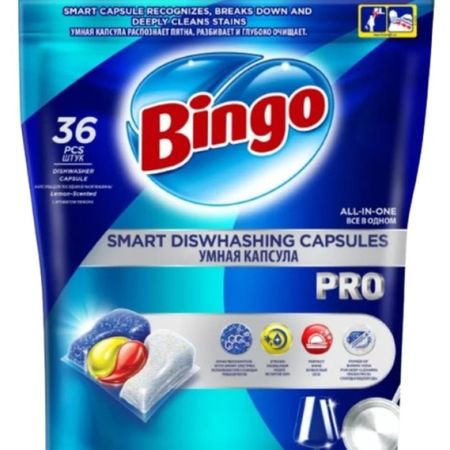 Капсулы для посудомоечных машин Bingo pro 36x5
