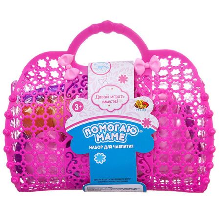 Игровой набор Abtoys Помогаю Маме. Набор в корзинке для чаепития