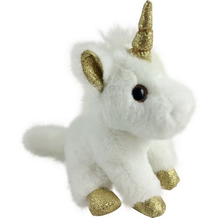 Мягкая игрушка ABtoys Единорог белый с золотом 15 см СИМВОЛ ГОДА 2026