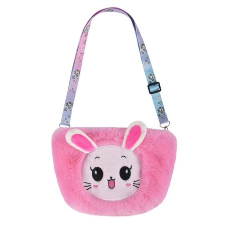 Сумочка для девочки Abtoys плюшевая розовая Кролик, 25см