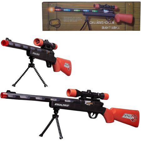 Боевая сила Abtoys Винтовка снайперская с подставкой для стрельбы, эл/мех, свет звук