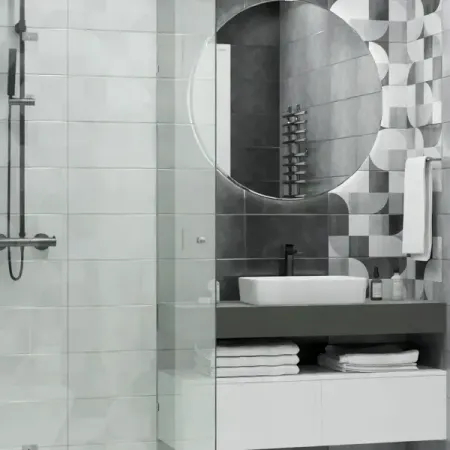 Плитка настенная Нефрит-Керамика Флисс 20x40 см 1.2 м² матовая цвет светло-серый плитка настенная 20х30 равенна верх светло зеленая