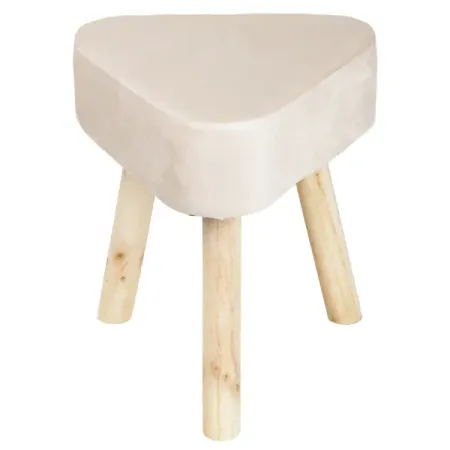 Пуф на ножках полиэстер Dream River бежевый 32x36 см