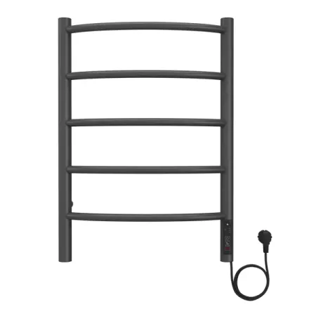 Электрический полотенцесушитель Вармо Сатурн П5 400x600 мм 120 Вт цвет графит
