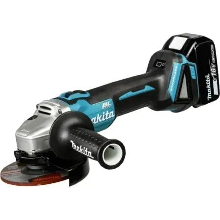 УШМ аккумуляторная бесщеточная Makita DGA504RF, 18 В Li-Ion 1x3 Ач, 125 мм адаптер для батарей makita 18в к ryobi 18в
